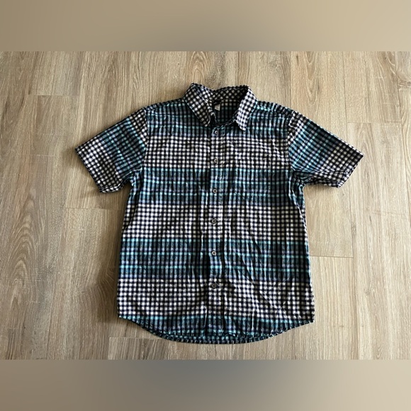 Tea Collection Men’s Button-Up Woven Shirt Lamu Plaid Cotton Linen Mix - Medium - Picture 3 of 10